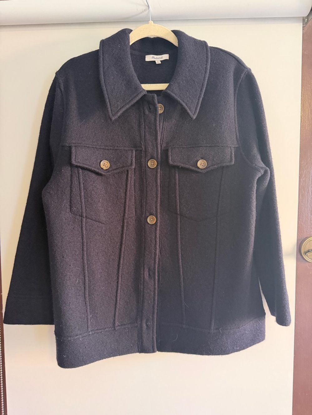 Madewell Navy Wool Utility Jacket